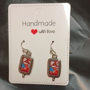 Handmade Silvertone Earrings